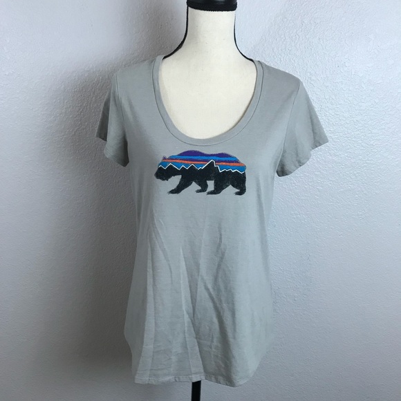 Patagonia Tops - Patagonia gray graphic T-shirt size M